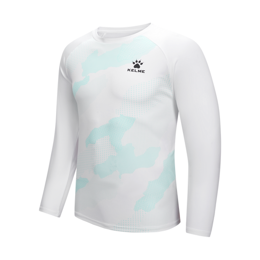white-long-sleeve-training-top